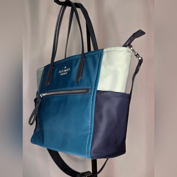 Kate Spade Teal and Cream Tote - Picture 6 of 11